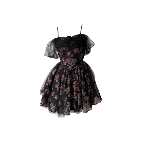 AURORA MUSE Slip Платье Женское Черное