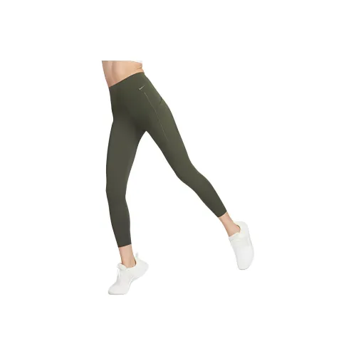 Nike Спортивные брюки Женские Оливково-зеленый