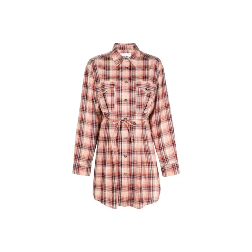 ISABEL MARANT ETOILE Длинное платье с длинными рукавами женское светло-оранжевое