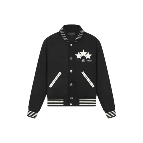 AMIRI Детская одежда Звезда VARSITY BOMBER Куртки Пальто Детский Черный
