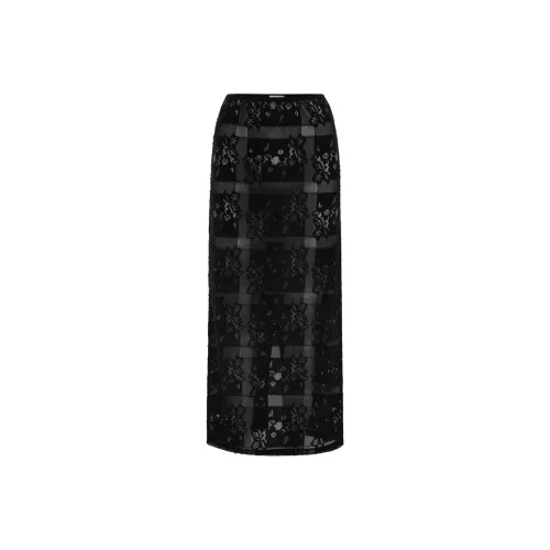 With Jean SS24 Повседневная длинная юбка женская черная