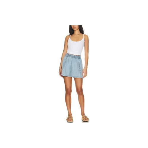 FREE PEOPLE Джинсовые шорты Женские Blue