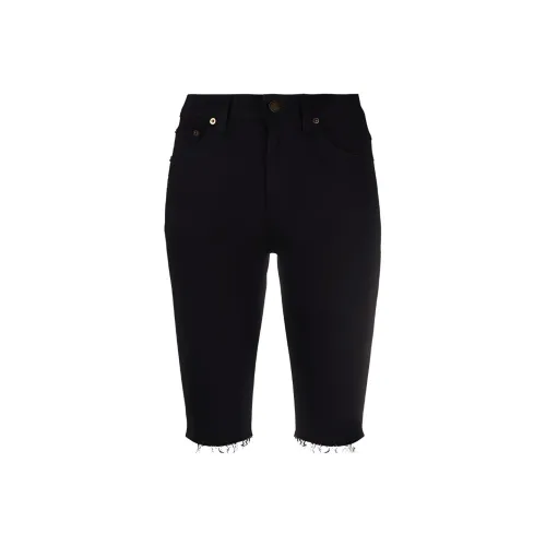 SAINT LAURENT Черные Женские Джинсовые Шорты
