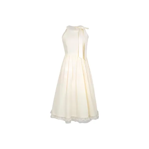Nooidea Official Без рукавов Платье Женское Белое