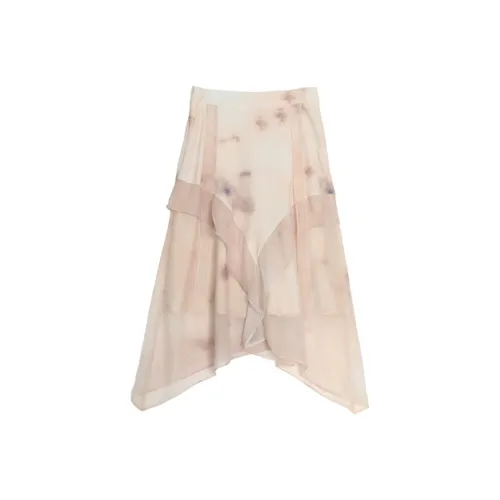 SETIROM Розовая Женская Повседневная Длинная Юбка
