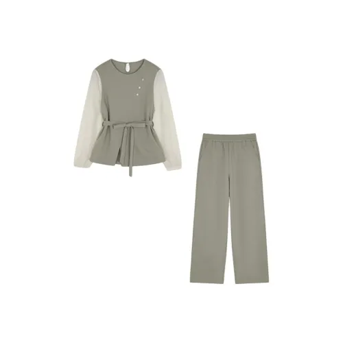 Mo Han Yi Mei Повседневный костюм женский горохово-зеленый