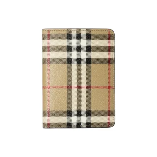 Burberry Обложка Для Паспорта В Клетку 4 Отделения Для Карт Карман Со Свободным Доступом Вручную Прокрашенные Края