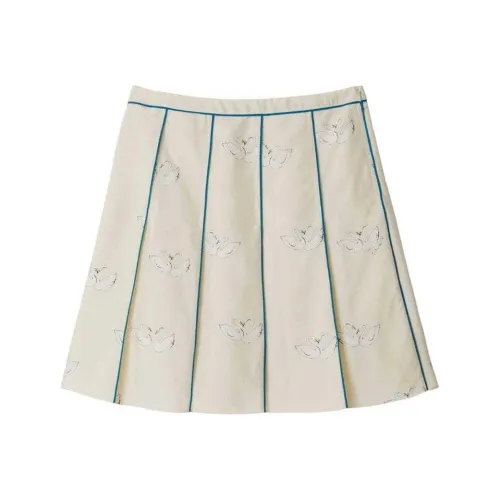 Burberry SS24 Повседневные короткие юбки Женские Экрю