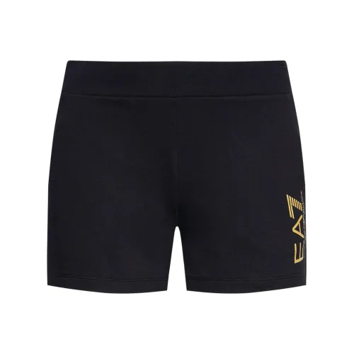 EMPORIO ARMANI EA7 Черные Женские Спортивные Шорты