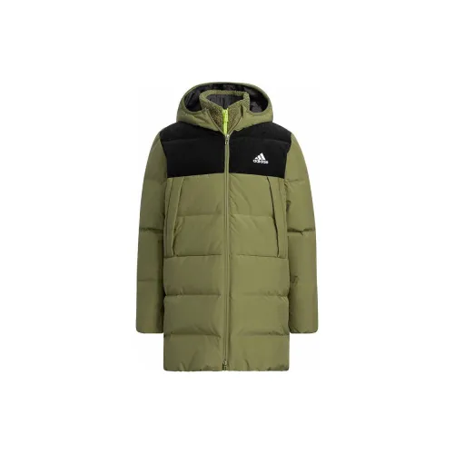 Adidas Темно-оливковый зеленый Kids Пуховики