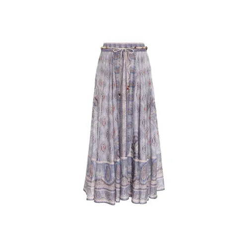 Zimmermann Синие Женские Повседневные Длинные Юбки