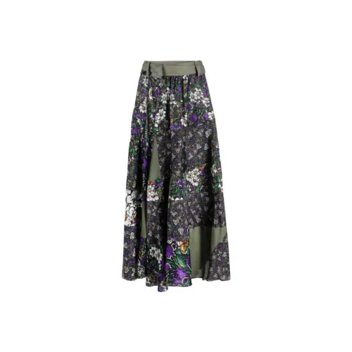 sacai Фиолетовая Женская Повседневная Длинная Юбка