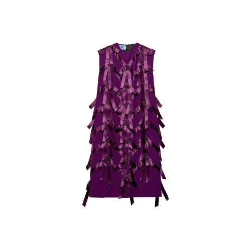 PRADA Azalea Красный Женские Платья без рукавов