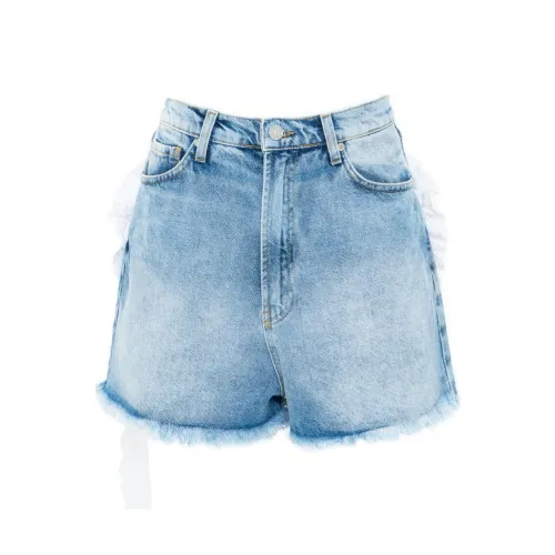 NATASHA ZINKO Светло-синие Женские джинсовые шорты
