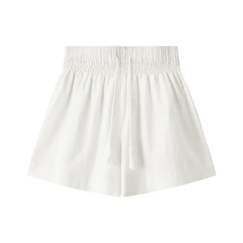 LEDIN Повседневные шорты женские яркий белый в наличии