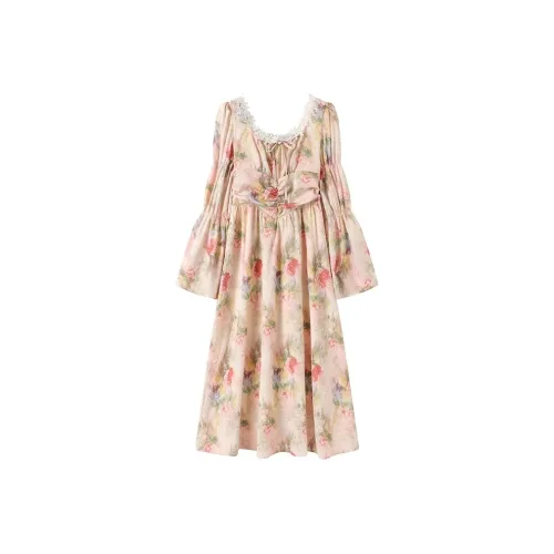 GULIANFEI Длинное платье с длинными рукавами женское цвет на изображении