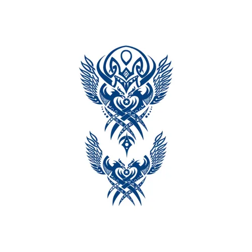 LIEJI Twin Birds Singing In Harmony Травяной Tattoo Наклейка