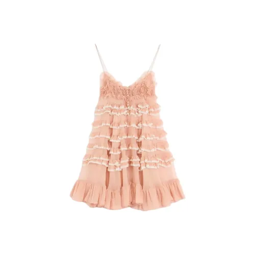 Valentino Slip Платье Женское Бежевое