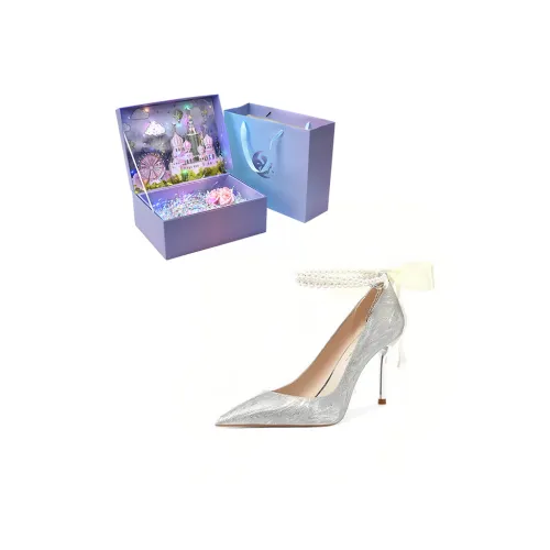 ROBINHOOD Узкий каблук Высокие каблуки Женские Серебряные