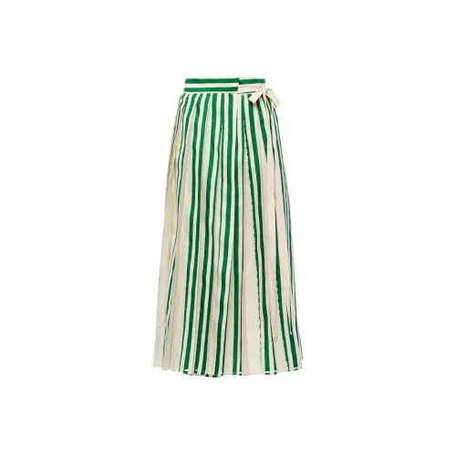 PRADA FW22 Повседневный Длинный Юбка Женские Зеленый