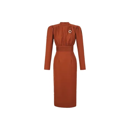 Mapping Длинное платье с длинными рукавами женское