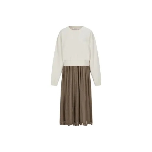 Сотрудничество MOUSSY Длинное платье с длинными рукавами Женское