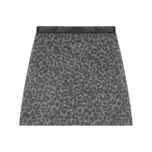 CLUB MONACO Повседневные короткие юбки Женские Черный Серый Леопард с принтом