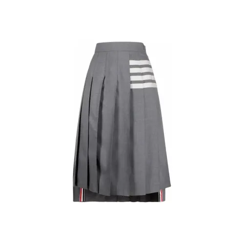 THOM BROWNE Серые Женские Повседневные Длинные Юбки