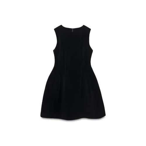 EGGKA Без рукавов Платье Женское Черное
