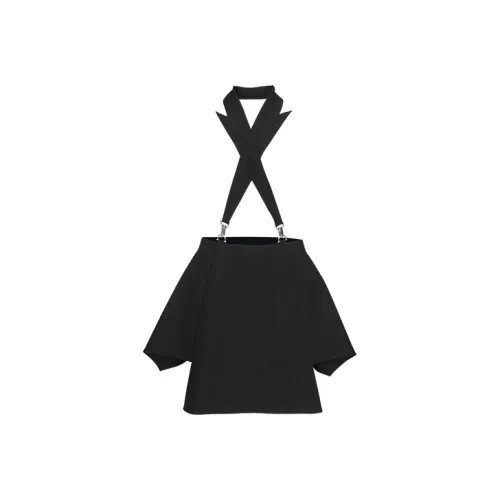 SIQIZ Черная Женская Повседневная Короткая Юбка