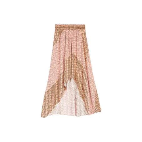 Maje Розовые Женские Повседневные Длинные Юбки