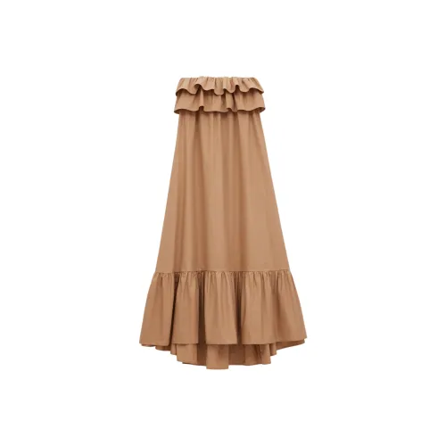 SAINT LAURENT Без рукавов Платье Женское Хаки