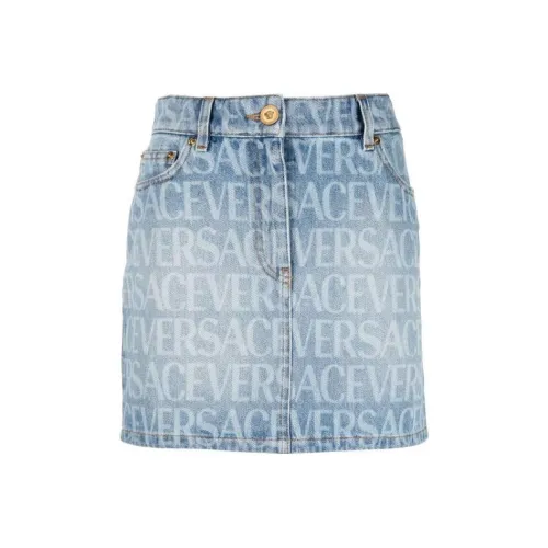 VERSACE SS23 Holiday Blue Женские джинсовые короткие юбки
