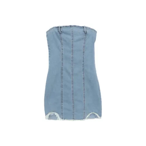 BIFH Без рукавов Платье Женское Светло-Синий