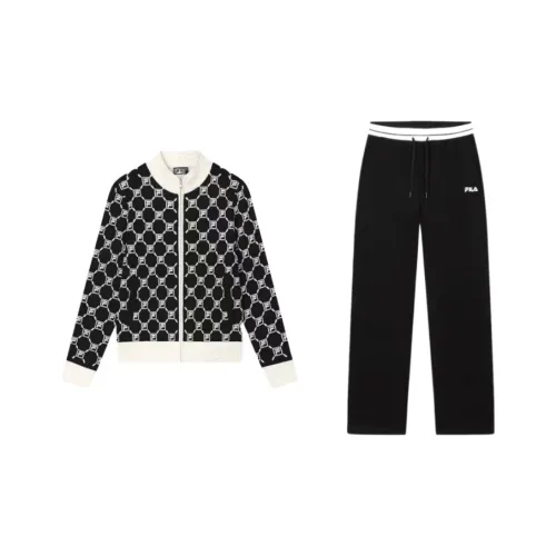 FILA Повседневный костюм женский глубокий черный