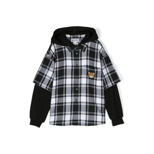 MOSCHINO Черно-белая клетка Kids Свитшоты