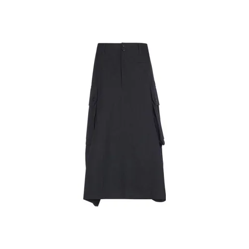 Yohji Yamamoto Черные Женские Повседневные Длинные Юбки