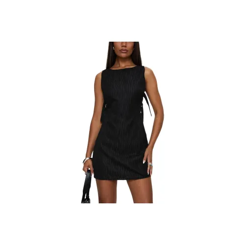 PRINCESS POLLY SIYANA Belted Мини Платье Slip Платье Женское Черное Черное