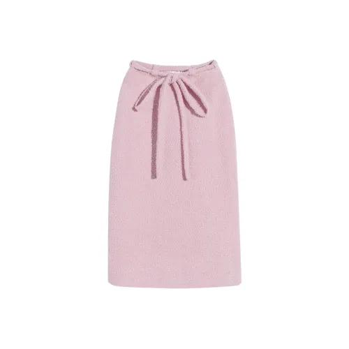 Ouyang Розовые Женские Повседневные Длинные Юбки