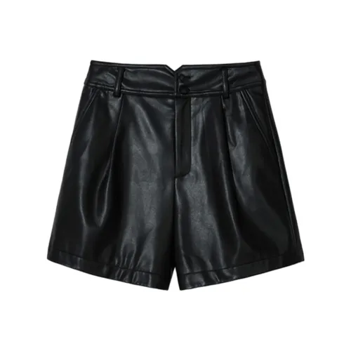 Pit Кожаные короткие юбки Женские Черный