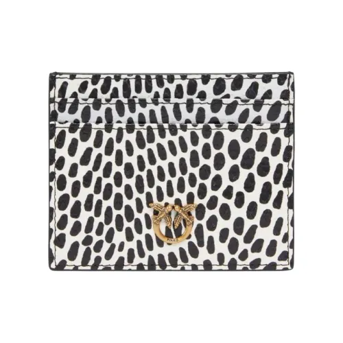 PINKO Телячья кожа Держатель для карт Женские Черный Белый