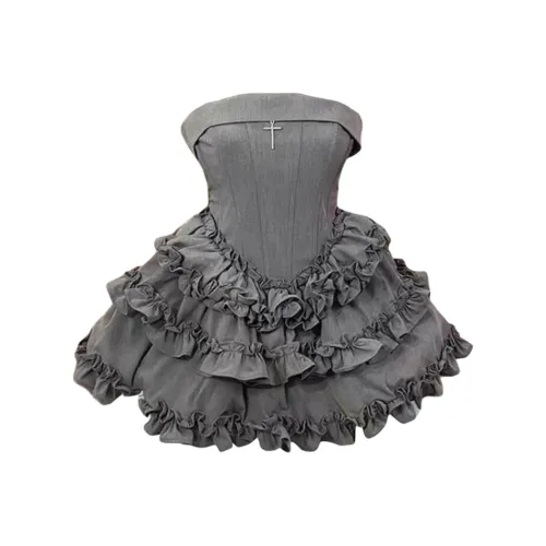 Nooidea Official Без рукавов Платье Женское Серое