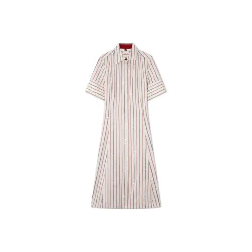 Tommy Hilfiger Короткий рукав платье женское белое с полосами