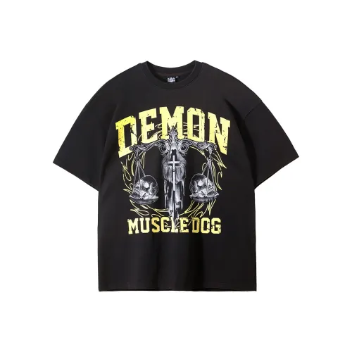 Muscle Dog Черные Мужские T-Рубашки