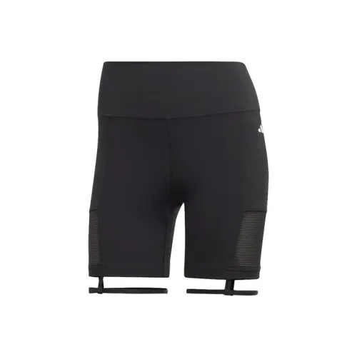 Adidas Хвост платья Essentials Dance Высокая талия Короткие Леггинсы Спортивные шорты Женские Черный