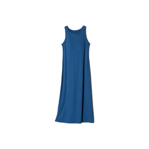 UNIQLO Без рукавов Платье Женское Синее
