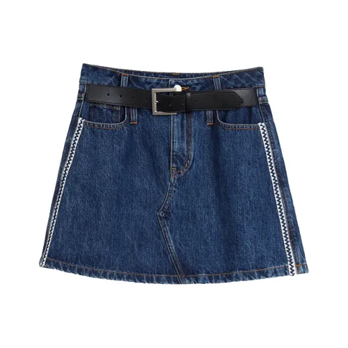 ELLE Повседневные короткие юбки Женские Темно-синий