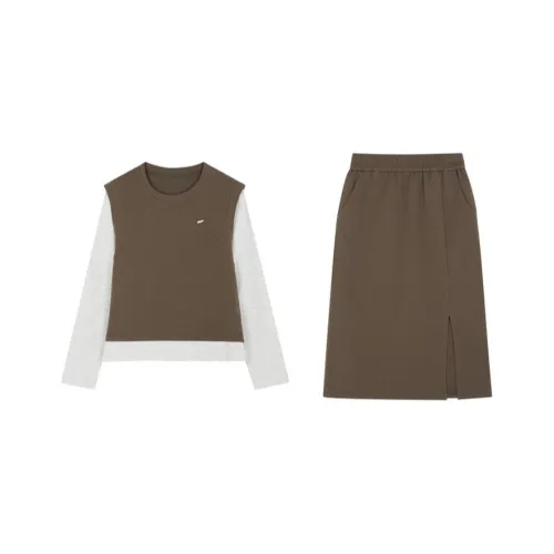 Mo Han Yi Mei Комплект с юбкой Женские Хаки