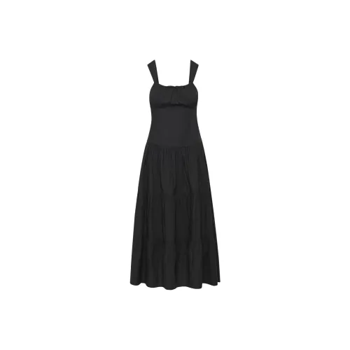 ARITZIA Sunday Best Strudel Poplin Maxi Dress Slip Dress Women's Black