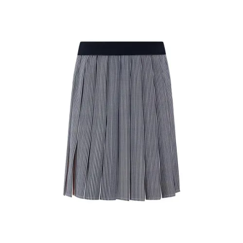 Tommy Hilfiger Черный, белый, красный, полосы, DW5, женские, повседневные, короткие юбки